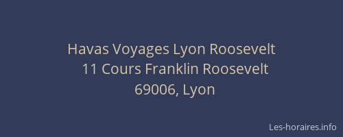 Havas Voyages Lyon Roosevelt