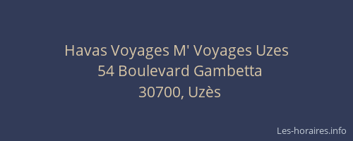 Havas Voyages M' Voyages Uzes