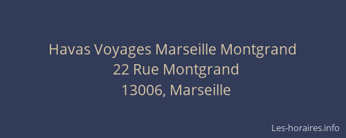 Havas Voyages Marseille Montgrand