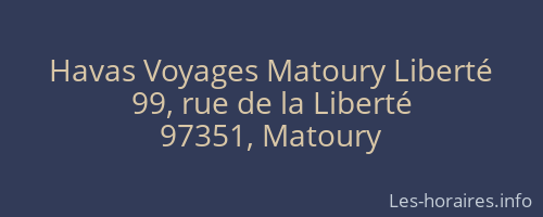 Havas Voyages Matoury Liberté