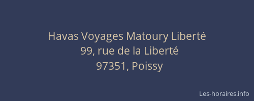 Havas Voyages Matoury Libert&eacute;