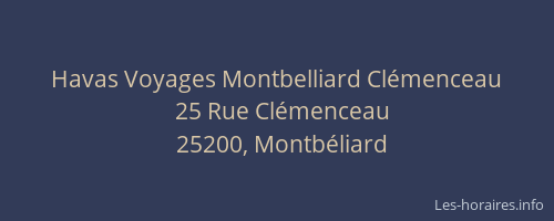 Havas Voyages Montbelliard Clémenceau