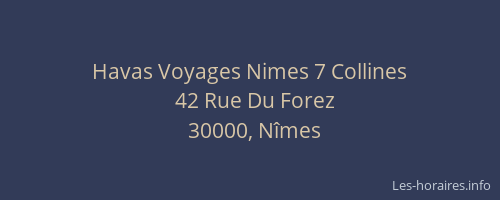Havas Voyages Nimes 7 Collines