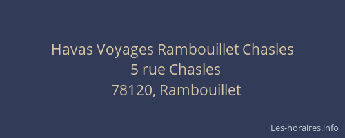 Havas Voyages Rambouillet Chasles