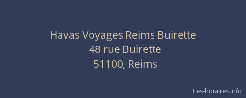 Havas Voyages Reims Buirette