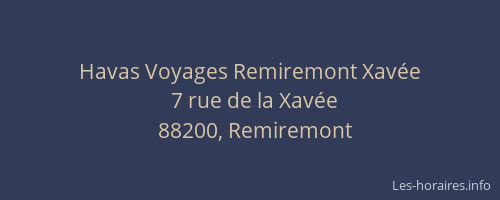 Havas Voyages Remiremont Xavée