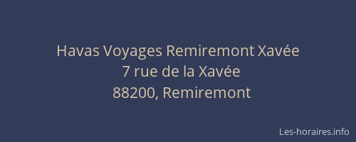 Havas Voyages Remiremont Xav&eacute;e