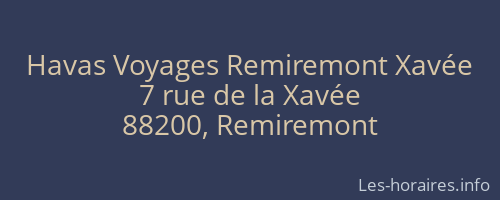 Havas Voyages Remiremont Xavée