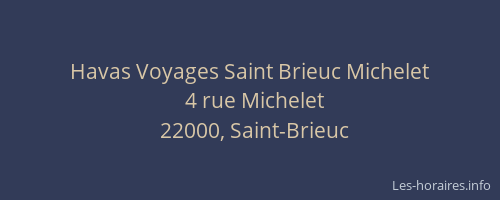 Havas Voyages Saint Brieuc Michelet