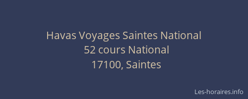 Havas Voyages Saintes National