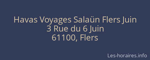 Havas Voyages Salaün Flers Juin
