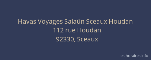 Havas Voyages Salaün Sceaux Houdan