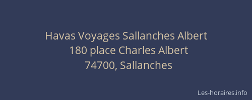 Havas Voyages Sallanches Albert