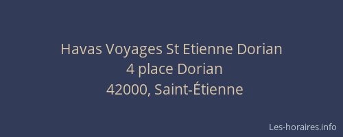 Havas Voyages St Etienne Dorian