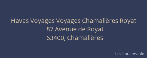 Havas Voyages Voyages Chamalières Royat