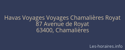 Havas Voyages Voyages Chamalières Royat