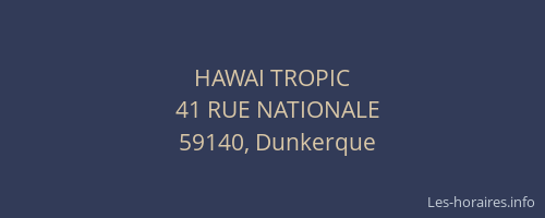 HAWAI TROPIC