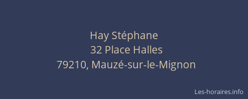 Hay St&eacute;phane