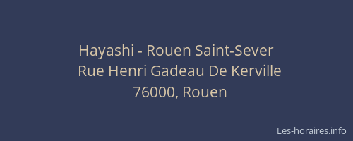 Hayashi - Rouen Saint-Sever