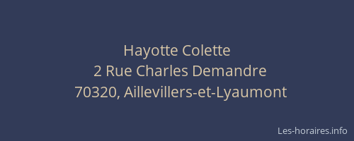 Hayotte Colette