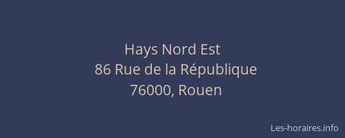 Hays Nord Est