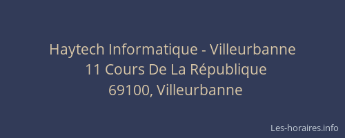 Haytech Informatique - Villeurbanne
