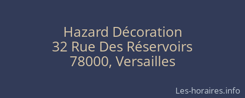 Hazard Décoration