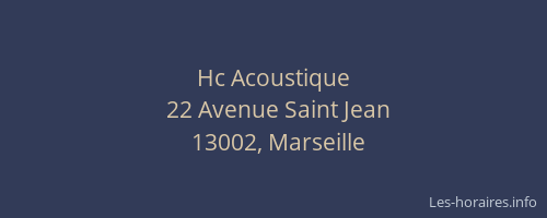 Hc Acoustique