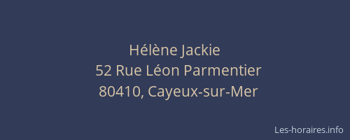 H&eacute;l&egrave;ne Jackie