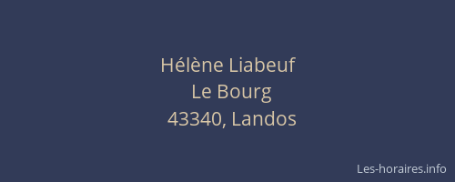 H&eacute;l&egrave;ne Liabeuf