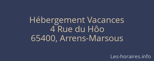 Hébergement Vacances