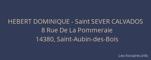 HEBERT DOMINIQUE - Saint SEVER CALVADOS