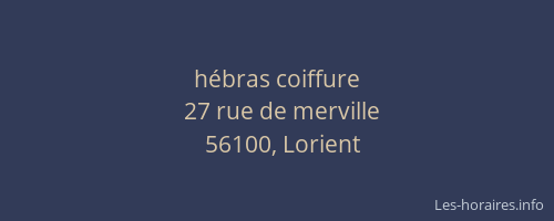 hébras coiffure