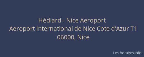 Hédiard - Nice Aeroport