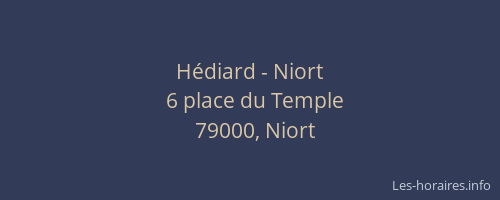 Hédiard - Niort