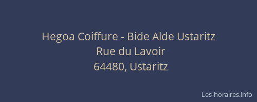 Hegoa Coiffure - Bide Alde Ustaritz