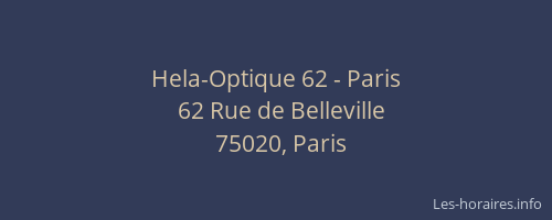 Hela-Optique 62 - Paris