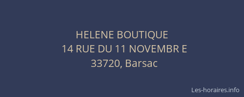 HELENE BOUTIQUE