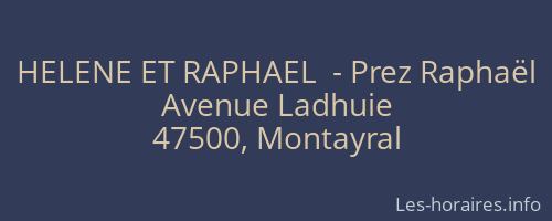 HELENE ET RAPHAEL  - Prez Raphaël
