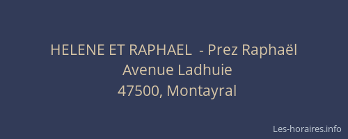 HELENE ET RAPHAEL  - Prez Raphaël