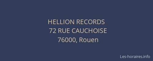 HELLION RECORDS