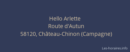 Hello Arlette