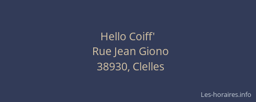 Hello Coiff'