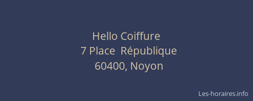 Hello Coiffure