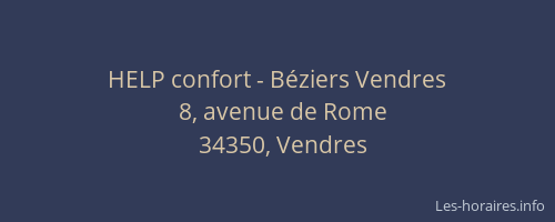 HELP confort - Béziers Vendres
