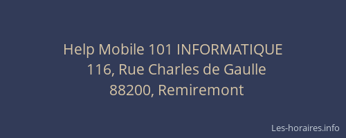 Help Mobile 101 INFORMATIQUE
