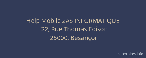 Help Mobile 2AS INFORMATIQUE