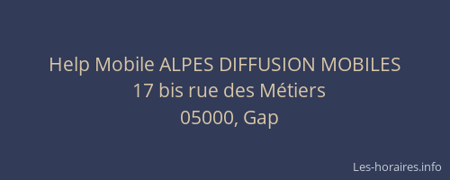 Help Mobile ALPES DIFFUSION MOBILES