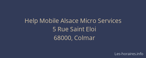 Help Mobile Alsace Micro Services