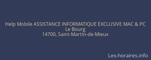 Help Mobile ASSISTANCE INFORMATIQUE EXCLUSIVE MAC & PC
